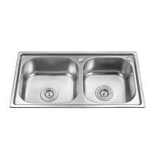 Double Bowls Stainless Steel Sink (6637)